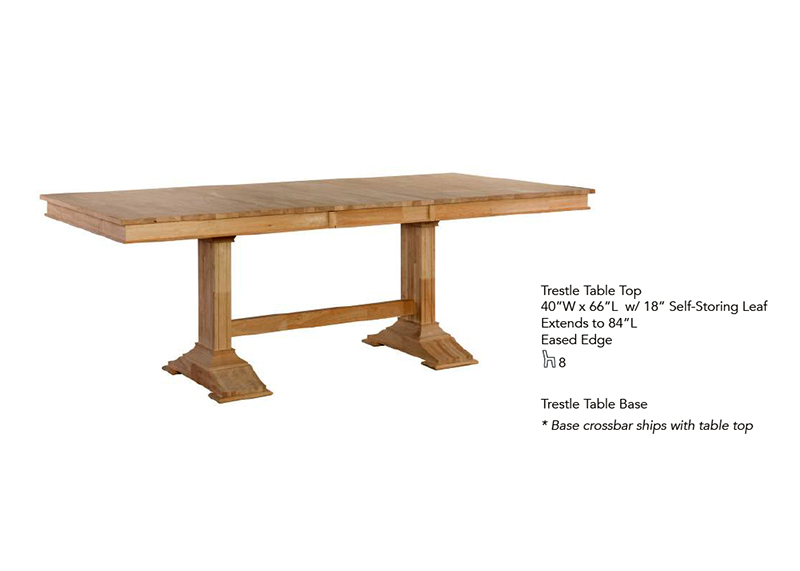 Custom Wood Trestle Table