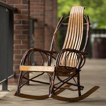 Outdoor Furniture, Amish Rocking Chair, Natural Wood