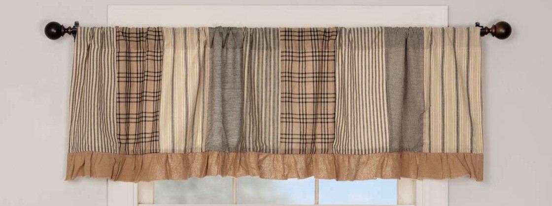 Rustic Quilted Cabin Valance | Shop Textiles