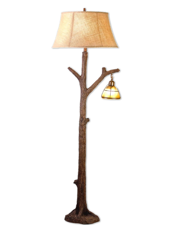 Tree Lantern Rustic Cabin Floor Lamp