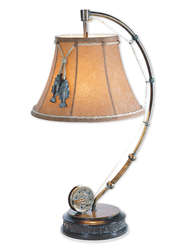 Catch of the Day Fishing Rustic Cabin Lamp