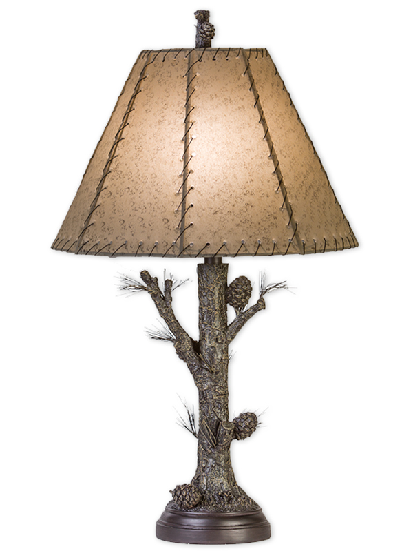 Pine Cone Rustic Cabin Lamp