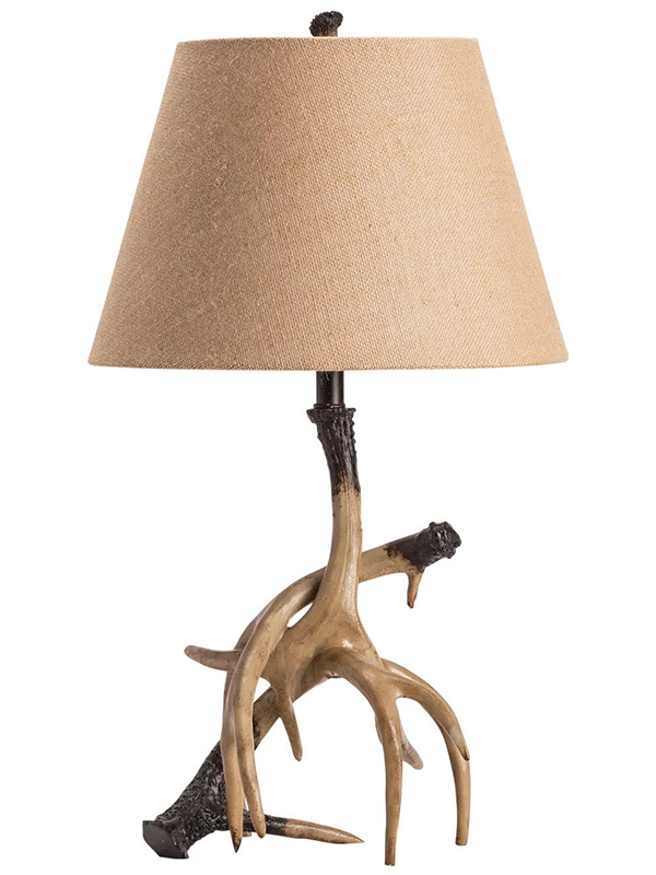Antler Deer Rustic Cabin Lamp